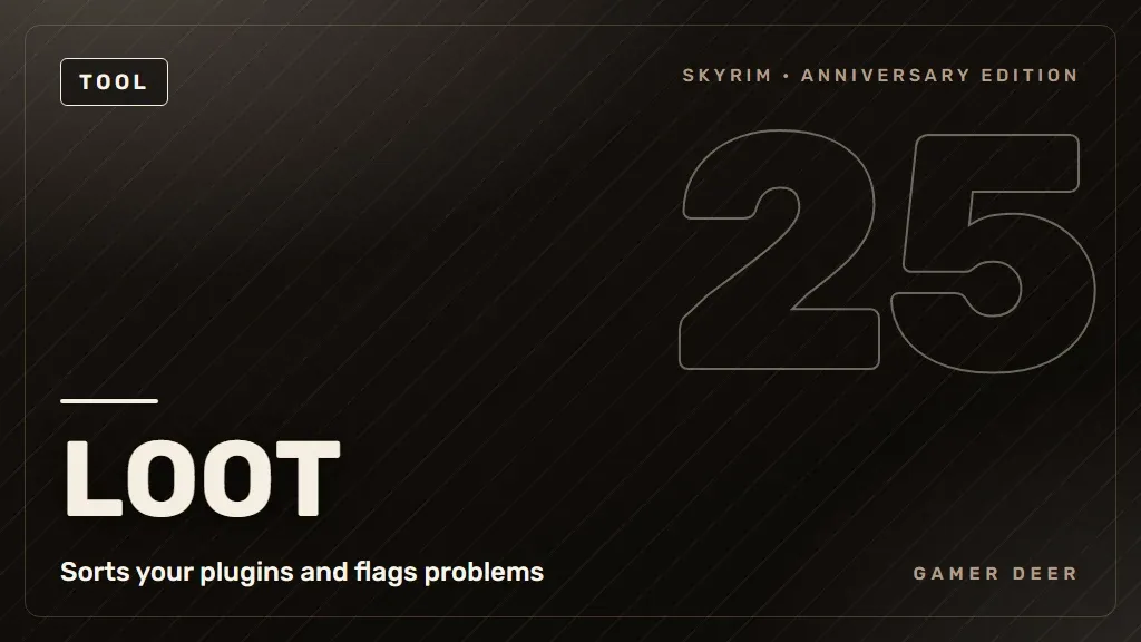 Gamer Deer title card for LOOT: Sorts your plugins and flags problems