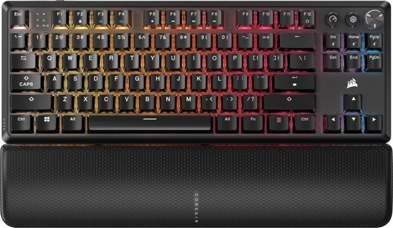 Clavier Gamer Mécanique Sans Fil Corsair K70 Core TKL Wireless (Noir) - Switchs MLX Red v2 AZERTY