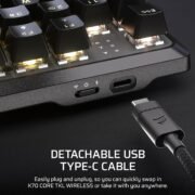 Clavier Gamer Mécanique Sans Fil Corsair K70 Core TKL Wireless (Noir) - Switchs MLX Red v2 AZERTY