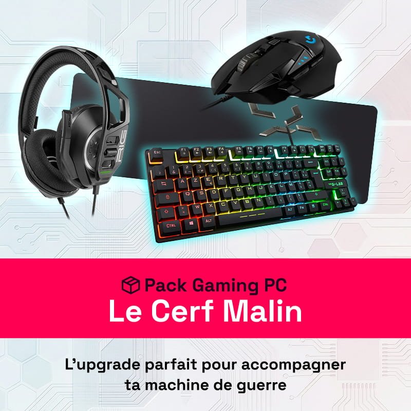 Pack malin pack gaming01 Pack Gaming PC - Le Cerf Malin