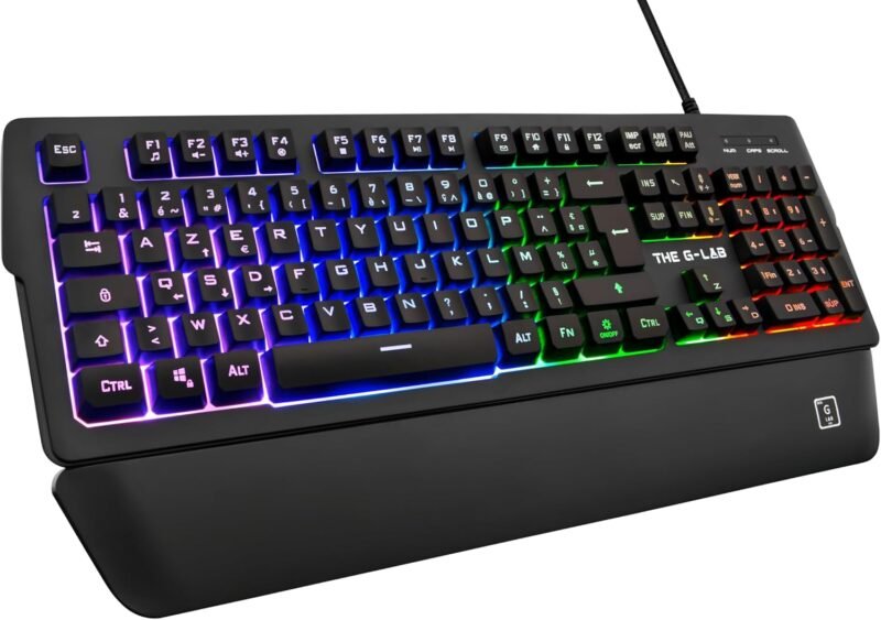 The G-Lab Keyz Palladium Gamer Keyboard with Wrist Rest - Wired QWERTY