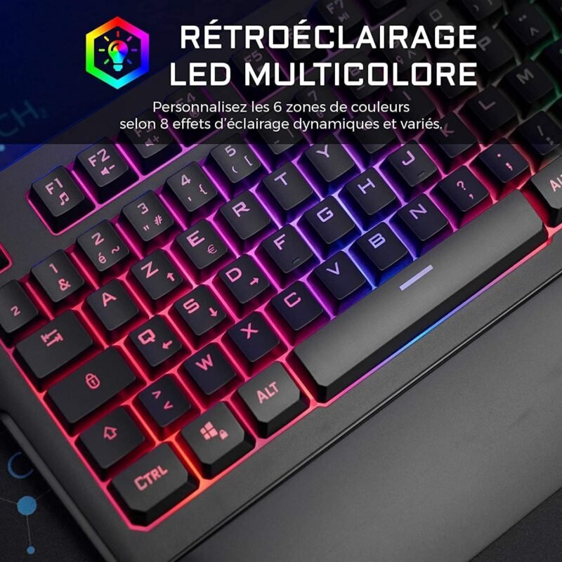 The G-Lab Keyz Palladium Gamer Keyboard with Wrist Rest - Wired QWERTY