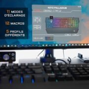 The G-Lab Keyz Palladium Gamer Keyboard with Wrist Rest - Wired QWERTY