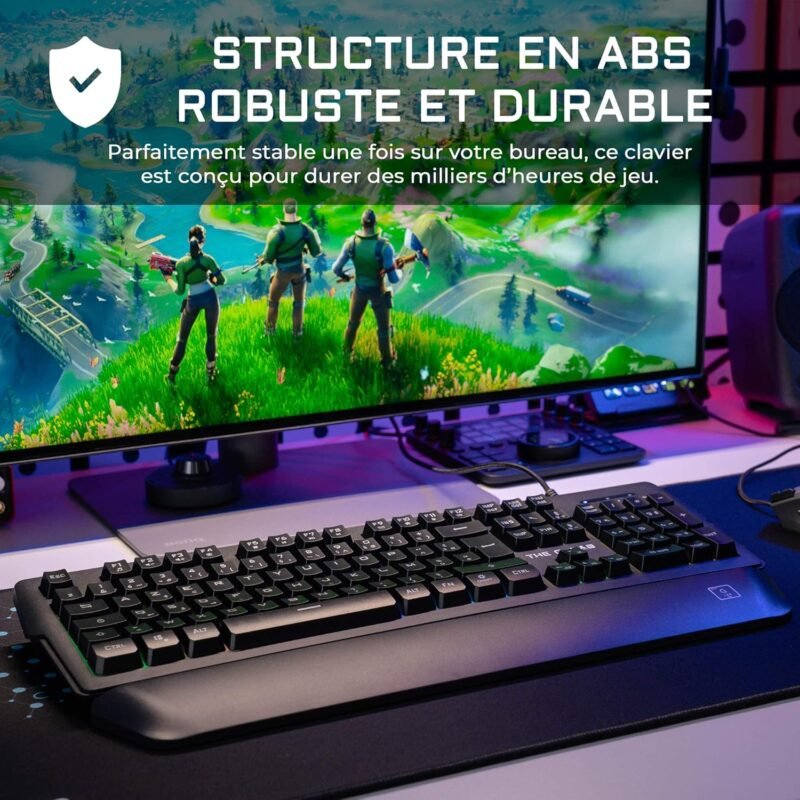 The G-Lab Keyz Palladium Gamer Keyboard with Wrist Rest - Wired QWERTY